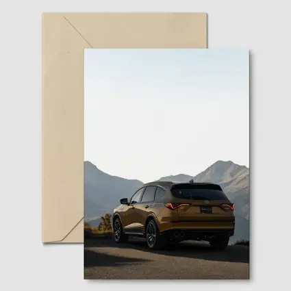 Acura MDX Gold SUV Mountain Backdrop