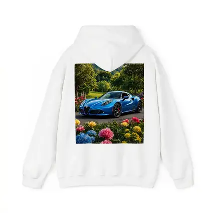 Alfa Romeo 4C Blue Garden Floral Setting