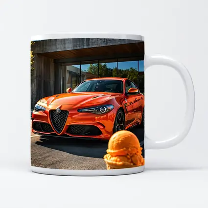 Alfa Romeo Giulia Orange Ice Cream Street