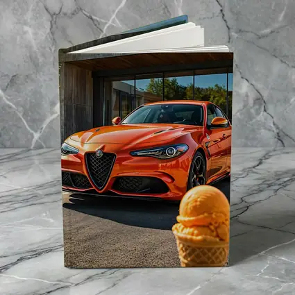 Alfa Romeo Giulia Orange Ice Cream Street
