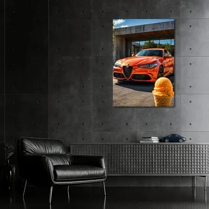 Alfa Romeo Giulia Orange Ice Cream Street