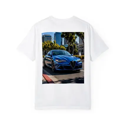 Alfa Romeo Giulia Blue City Street Shot