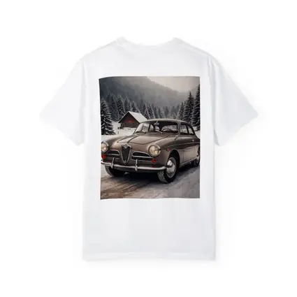 Alfa Romeo Classic Car Snowy Winter Forest