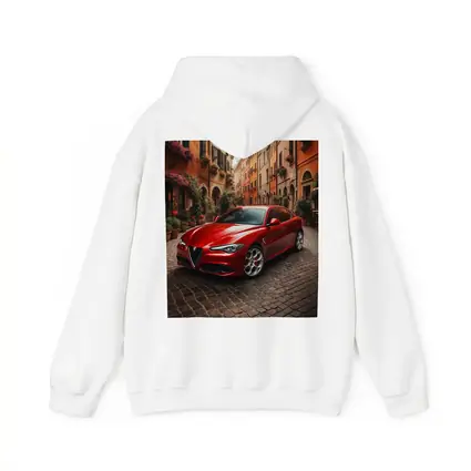 Alfa Romeo Giulia Red Italian Cobblestone Street
