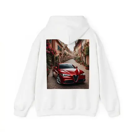 Alfa Romeo Giulia Red Italian Cobblestone Street