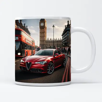 Alfa Romeo Giulia Red London Big Ben
