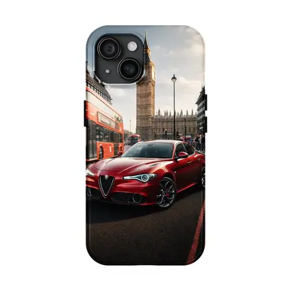 Alfa Romeo Giulia Red London Big Ben