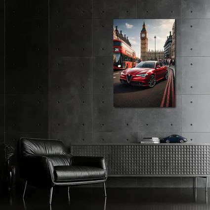 Alfa Romeo Giulia Red London Big Ben