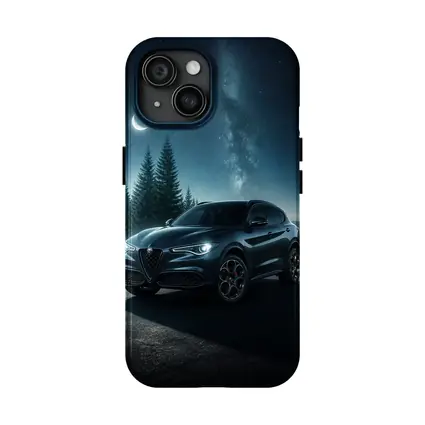 Alfa Romeo Stelvio Under Starry Night Sky