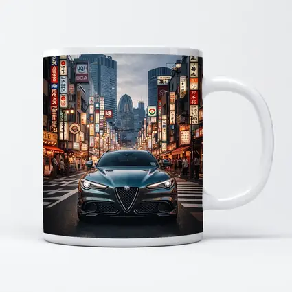 Alfa Romeo Giulia Front View Tokyo Streets