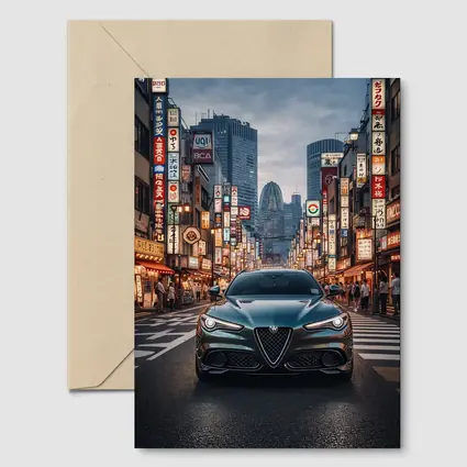 Alfa Romeo Giulia Front View Tokyo Streets
