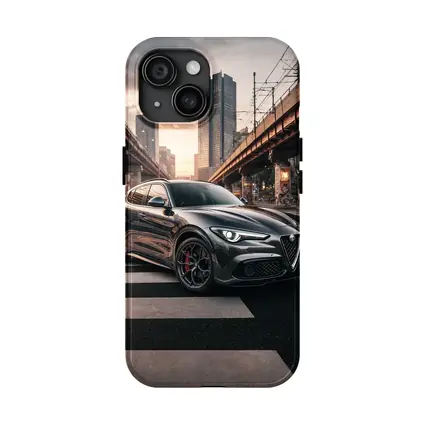 Alfa Romeo Stelvio Dark City Street Scene