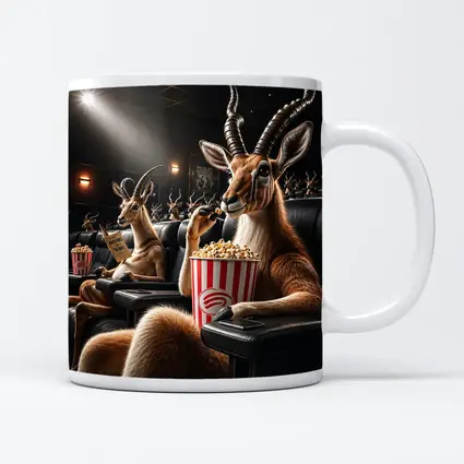 Antelope Watching Movie With Popcorn