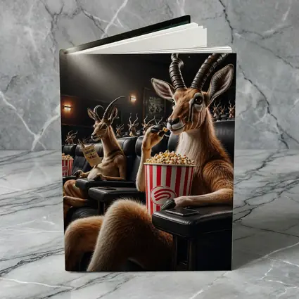 Antelope Watching Movie With Popcorn