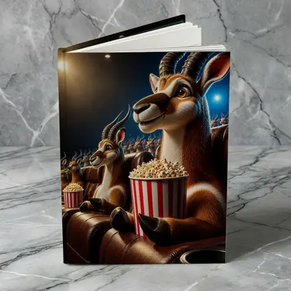 Antelope Watching Movie With Popcorn Cinema
