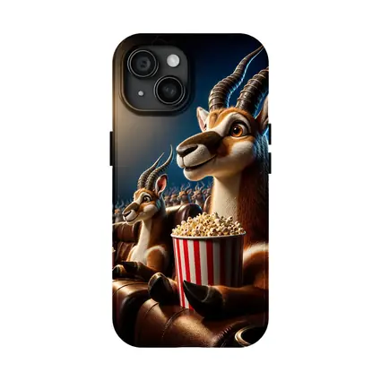 Antelope Watching Movie With Popcorn Cinema