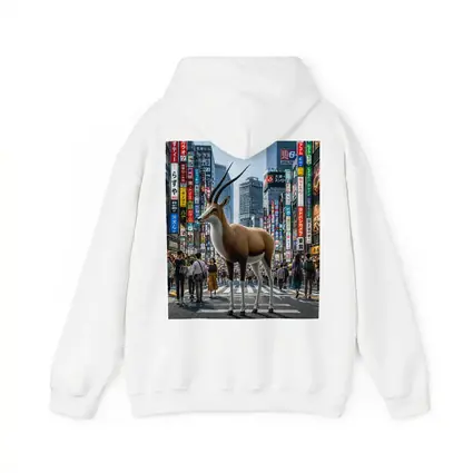 Antelope Standing in Busy Tokyo City Street