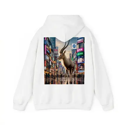 Giant Antelope Standing in Tokyo City Streets