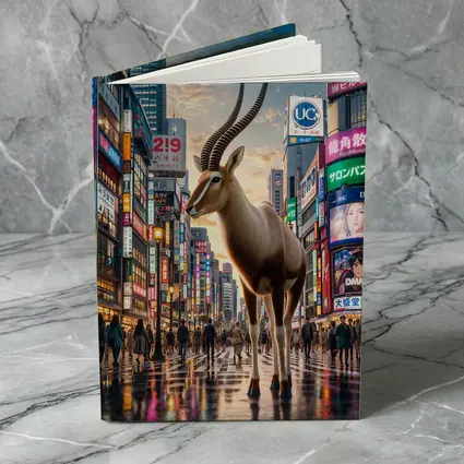 Giant Antelope Standing in Tokyo City Streets
