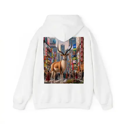 Antelope Standing in Colorful Tokyo Street