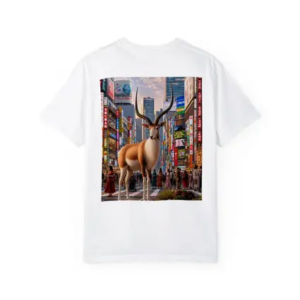 Antelope Standing in Colorful Tokyo Street