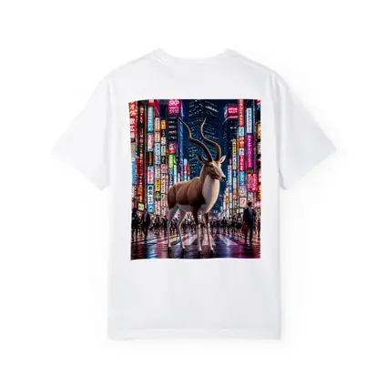 Antelope Standing In Neon Tokyo Street