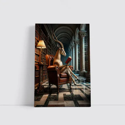 Antelope Reading Book In Grand Library