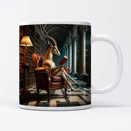 Antelope Reading Book In Grand Library