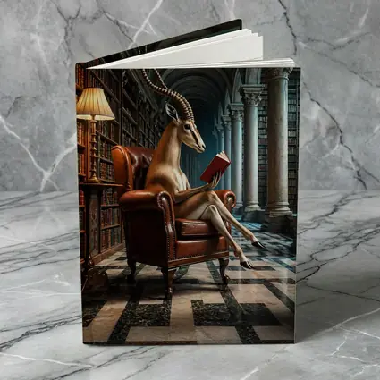 Antelope Reading Book In Grand Library