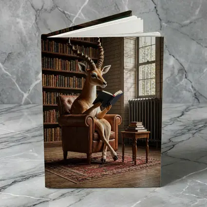 Antelope Reading Book In Library Room