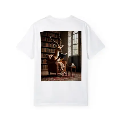 Antelope Reading Book In Library Room