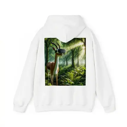 Antelope Wearing VR Headset in Forest
