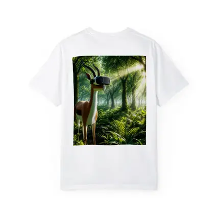 Antelope Wearing VR Headset in Forest