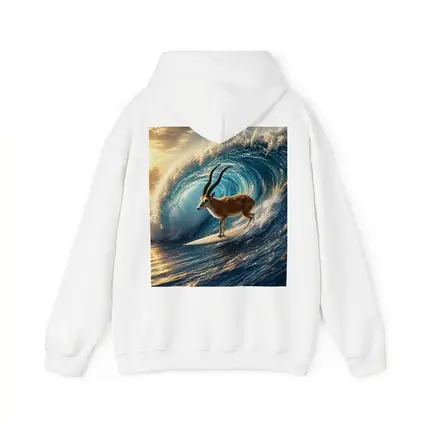 Antelope Surfing Massive Ocean Wave Sunset