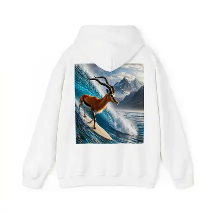 Antelope Surfing Giant Ocean Wave Mountains