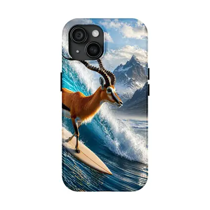 Antelope Surfing Giant Ocean Wave Mountains
