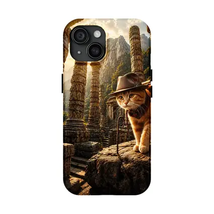 Adventurer Cat Exploring Ancient Stone Ruins