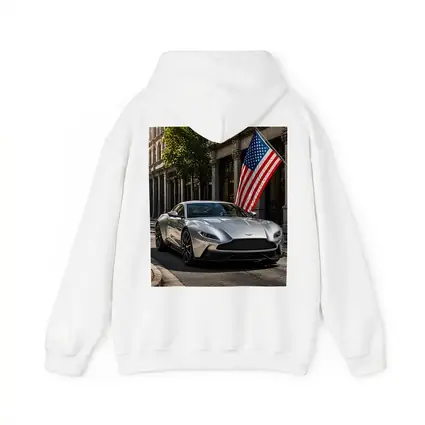 Aston Martin DB11 Silver American Flag Street