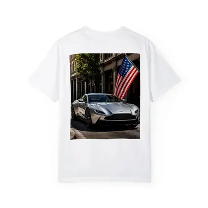 Aston Martin DB11 Silver American Flag Street