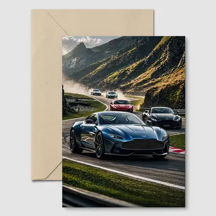 Aston Martin Vantage Racing Mountain Road Scene