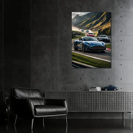 Aston Martin Vantage Racing Mountain Road Scene
