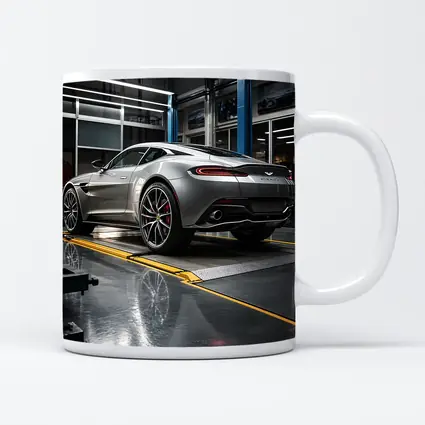 Aston Martin Vanquish Silver Inside Service Garage