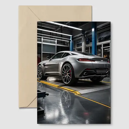 Aston Martin Vanquish Silver Inside Service Garage