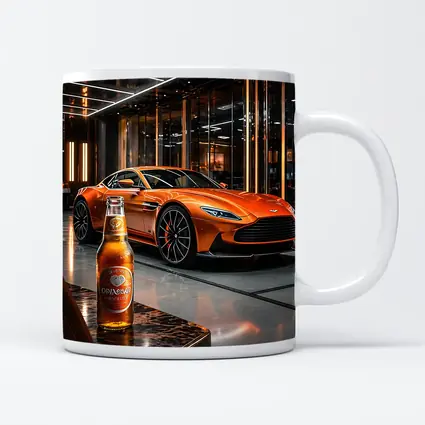 Aston Martin DB11 Orange Luxury Showroom