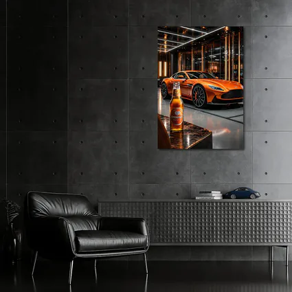 Aston Martin DB11 Orange Luxury Showroom
