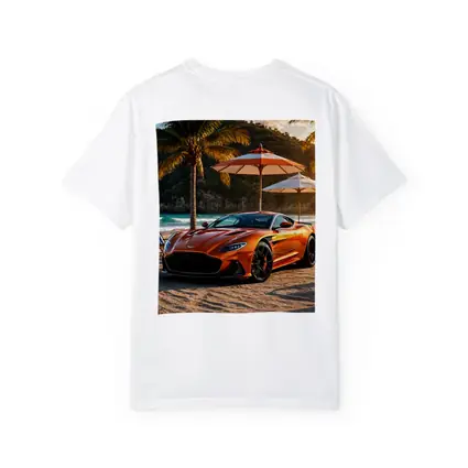 Aston Martin DBS Superleggera Orange Beach Sunset