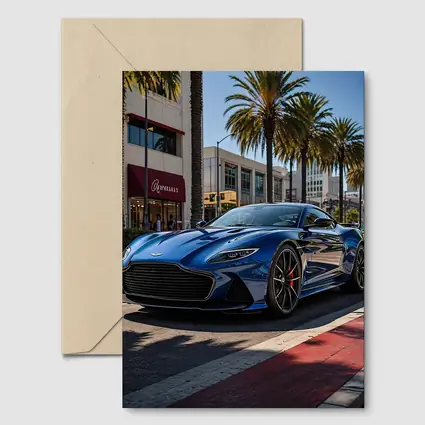 Aston Martin DBS Superleggera Blue Los Angeles
