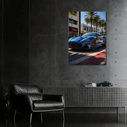 Aston Martin DBS Superleggera Blue Los Angeles