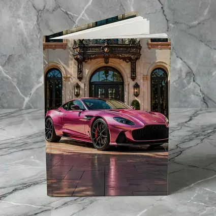 Aston Martin DBS Superleggera Pink Mansion Driveway