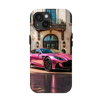 Aston Martin DBS Superleggera Pink Mansion Driveway